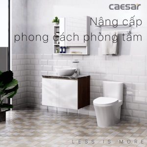 Ảnh công trình thực tế Tủ lavabo Caesar cabinet EH48002AWV