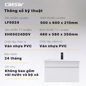 Ảnh công trình thực tế Tủ lavabo Caesar EH05024DDV