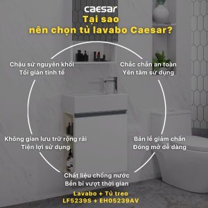 Ảnh công trình thực tế Tủ lavabo Caesar EH05239AV