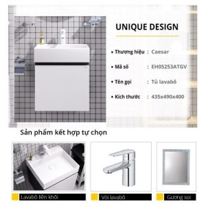 Ảnh công trình thực tế Tủ lavabo Caesar EH05253ATGV