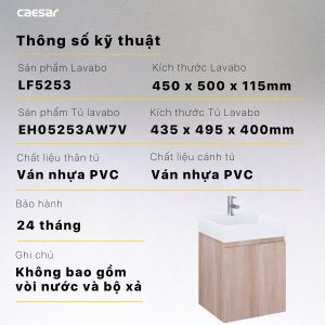 Ảnh công trình thực tế Tủ lavabo Caesar EH05253AW7V