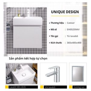 Ảnh công trình thực tế Tủ lavabo Caesar EH05259AV