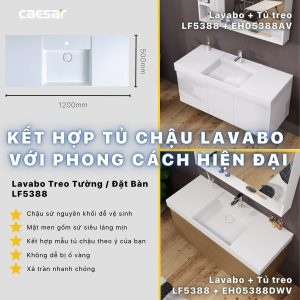 Ảnh công trình thực tế Tủ lavabo Caesar EH05388AV