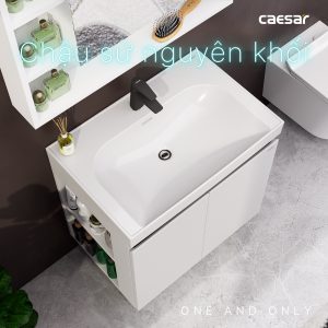 Ảnh công trình thực tế Tủ lavabo Caesar LF5357/EH15357CLV 70cm màu trắng hộc trái