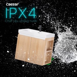 Ảnh công trình thực tế Tủ lavabo Caesar LF5357/EH15357CRW7V 70cm màu vân gỗ hộc phải