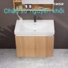 Tủ lavabo Caesar LF5358/EH15358CRW7V 80cm màu vân gỗ hộc phải - ảnh 3