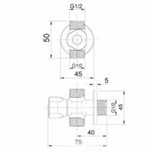 Ảnh công trình thực tế Van Vặn Khóa INAX A-703-7 2 Chiều