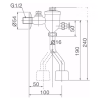 Van Xả Nhấn Tiểu Nam INAX UF-8V (UF-6V) Ống Cong - ảnh 2