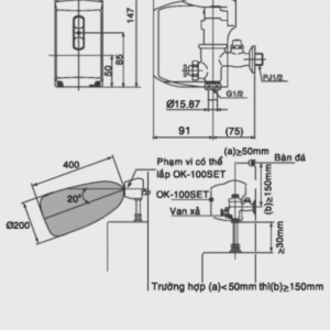 Ảnh công trình thực tế Van Xả Tiểu Nam INAX OK-100SET(A) Cảm Ứng Ống Thẳng