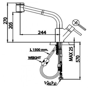 Ảnh công trình thực tế Vòi bếp COTTO CT2078A Nóng Lạnh , Có Dây Rút