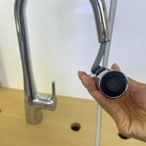 Ảnh công trình thực tế Vòi bếp Inax SFV-900SX dây rút nóng lạnh