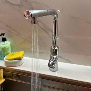 Ảnh công trình thực tế Vòi bếp Inax SFV-907SX dây rút nóng lạnh