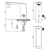 Vòi Chậu Lavabo Cảm Ứng INAX AMV-91K Nóng Lạnh Dùng Điện 220V - ảnh 2