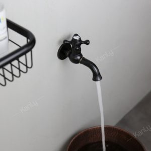 Ảnh công trình thực tế Vòi Gắn Tường Kanly GCT02B Lạnh Bằng Đồng Màu Đen