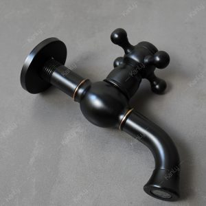 Ảnh công trình thực tế Vòi Gắn Tường Kanly GCT02B Lạnh Bằng Đồng Màu Đen