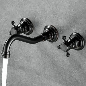 Ảnh công trình thực tế Vòi Gắn Tường Kanly GCT08B Nóng Lạnh Bằng Đồng Màu Đen