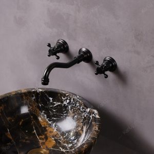 Ảnh công trình thực tế Vòi Gắn Tường Kanly GCT08B Nóng Lạnh Bằng Đồng Màu Đen