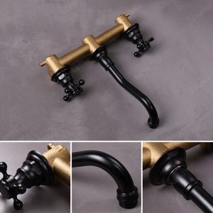 Ảnh công trình thực tế Vòi Gắn Tường Kanly GCT08B Nóng Lạnh Bằng Đồng Màu Đen