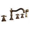 Vòi lavabo 5 Lỗ Kanly GCB08 nóng lạnh bằng đồng cổ điển