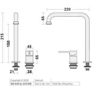 Ảnh công trình thực tế Vòi Lavabo Âm Bàn Kanly GCC40B Nóng Lạnh