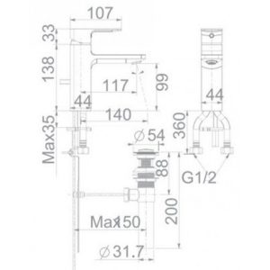 Ảnh công trình thực tế Vòi Lavabo American Standard WF-1301MB Nóng Lạnh Màu Đen Acacia E