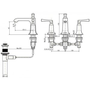 Ảnh công trình thực tế Vòi Lavabo American Standard WF-1603 Kastello Nóng Lạnh 3 Lỗ