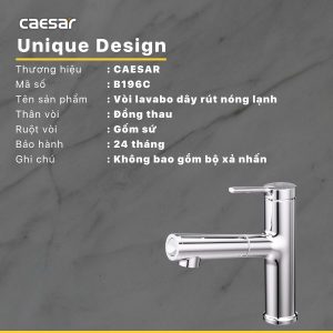 Ảnh công trình thực tế Vòi lavabo Caesar nóng lạnh B196C