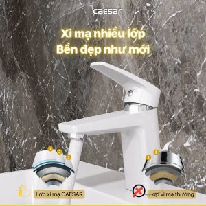 Ảnh công trình thực tế Vòi lavabo Caesar nóng lạnh B390CWU