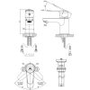 Vòi Lavabo INAX LFV-2012S-R Nóng Lạnh Kèm Trụ Xả Lật - ảnh 2