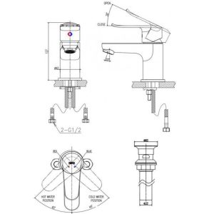 Ảnh công trình thực tế Vòi Lavabo INAX LFV-2012S-R Nóng Lạnh Kèm Trụ Xả Lật
