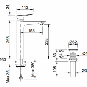 Ảnh công trình thực tế Vòi Lavabo INAX LFV-502SH Nóng Lạnh Thân Cao