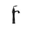 Vòi Lavabo Kanly Cổ Cao GCA14B Bằng Đồng Cổ Điển Màu Đen