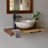 Vòi Lavabo Kanly Cổ Cao GCA14B Bằng Đồng Cổ Điển Màu Đen - ảnh 2
