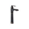 Vòi Lavabo Kanly GCA41B Nóng Lạnh Cổ Cao Bằng Đồng Màu Đen