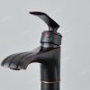 Vòi Lavabo Kanly GCA41B Nóng Lạnh Cổ Cao Bằng Đồng Màu Đen - ảnh 4