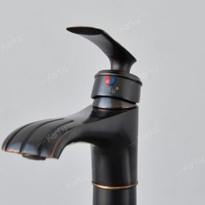 Ảnh công trình thực tế Vòi Lavabo Kanly GCA41B Nóng Lạnh Cổ Cao Bằng Đồng Màu Đen