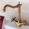 Vòi lavabo Kanly GCC05 nóng lạnh bằng đồng cổ điển - ảnh 2