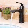 Vòi Lavabo Kanly GCV41B Nóng Lạnh Bằng Đồng Màu Đen - ảnh 2