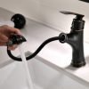 Vòi Lavabo Kanly GCV42B Nóng Lạnh Có Rút Dây Màu Đen - ảnh 7