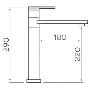 Ảnh công trình thực tế Vòi lavabo Kanly KLA10 nóng lạnh bằng đồng màu hồng