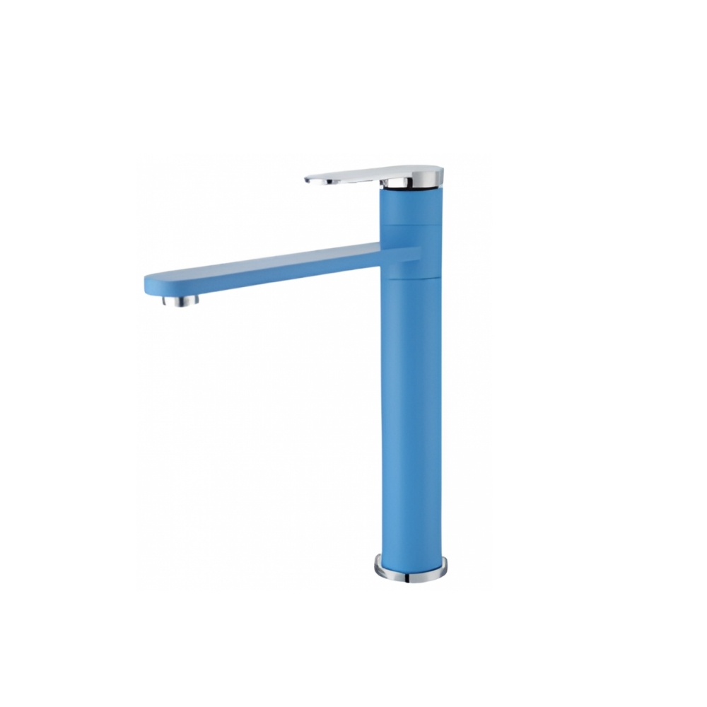 Vòi Lavabo Kanly KLA15 Nóng Lạnh Bằng Đồng Màu Xanh Dương