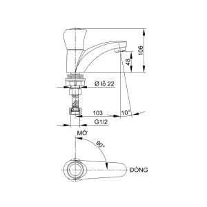 Ảnh công trình thực tế Vòi lavabo lạnh Luxta L1102D