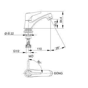Ảnh công trình thực tế Vòi lavabo lạnh Luxta L1104V