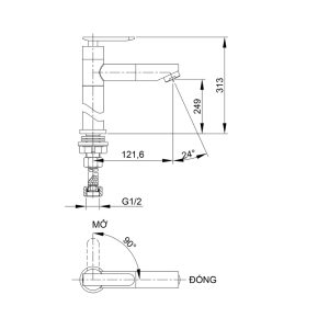Ảnh công trình thực tế Vòi lavabo lạnh Luxta LN113