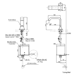 Ảnh công trình thực tế Vòi Lavabo TOTO TLE21006A Cảm Ứng Tự Động