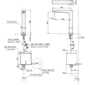 Ảnh công trình thực tế Vòi Lavabo TOTO TLE25008V Cảm Ứng Tự Động