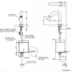 Ảnh công trình thực tế Vòi Lavabo TOTO TLE29002A/TLE01502A1/TLN01102A Cảm Ứng Nước Lạnh