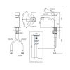 Vòi Lavabo TOTO TLG07301V Gật Gù Nóng Lạnh GE - ảnh 2