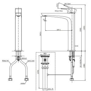 Ảnh công trình thực tế Vòi Lavabo TOTO TLG07305V Gật Gù Nóng Lạnh GE