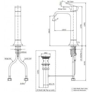 Ảnh công trình thực tế Vòi Lavabo TOTO TLG08305V Gật Gù Nóng Lạnh GC